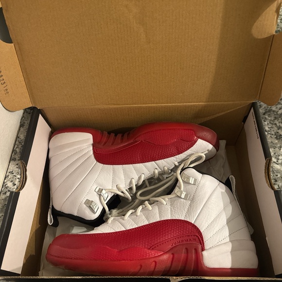 Jordan Air 12 Retro in White, Black, and Red - Picture 4 of 4